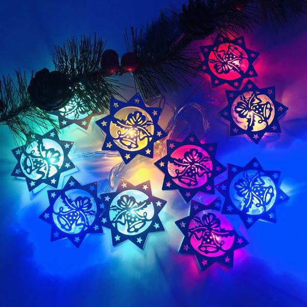 

strings 1.65m/3m snowflake bells shape led string lights holiday lighting fairy garland for christmas tree wedding party ramadan decor