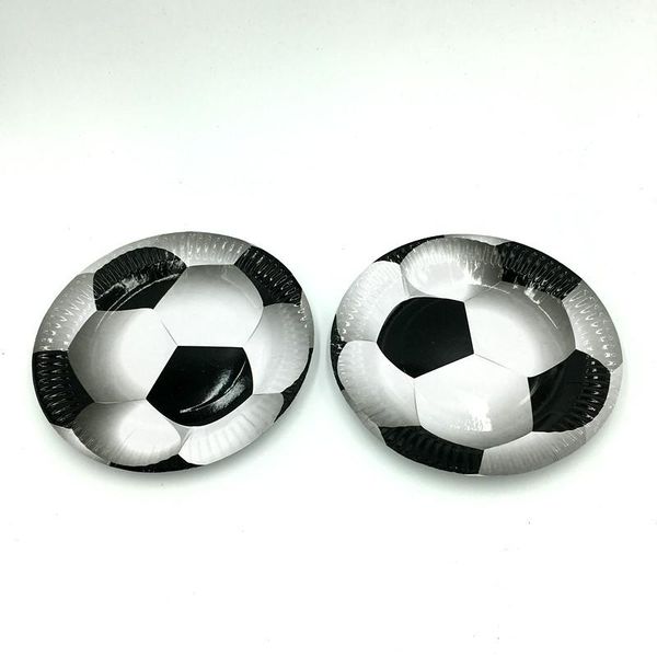 

packaging dinner service football soccer tableware sets party celebration kid decoration supplies napkin flags tablecloth cup paper plate bi