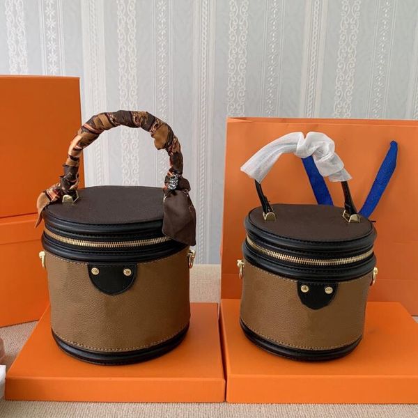 

2021 women handbags purses bags fashion woman designer handbag cosmetic case bucket shoulder bag crossbody cylinder package