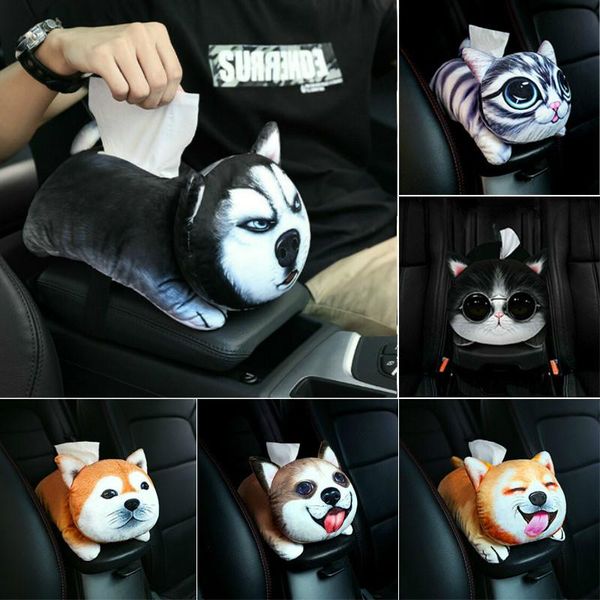 

tissue boxes & napkins universal car armrest box cover creative animal cute holder interior napkin toilet paper