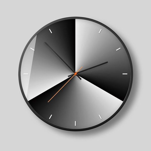 

wall clocks fashion contrast color art clock modern personality living room bedroom round ultra-quiet decorative metal