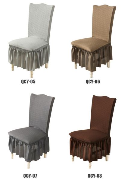 

chair covers skirt elastic cover el banquet solid color conference home high end jacquard table and