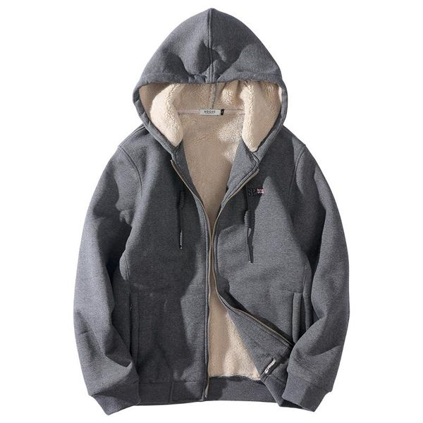 

men's down & parkas plus size 7xl 8xl winter jacket men thick warm coats fleece faux fur wool cotton autumn hooded jackets for hoodies, Black