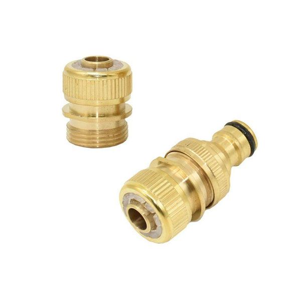 

watering equipments brass 1/2 garden hose to 5/8 quick connector 3/4 16mm fittings copper water gun adapter 7pcs