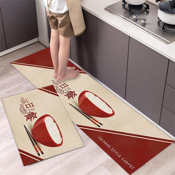 

carpets fashionable simple nordic stylewaterproof kitchen floor mat household carpet long strip door modern home decor