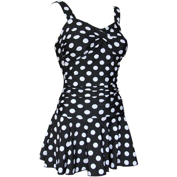 

one-piece suits women's retro dot print swimsuit, beachwear 1391