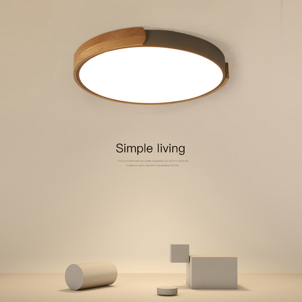 

ceiling lights led lamp simple modern creative personality art macaron living room bedroom round solid wood lamps support 110-240v