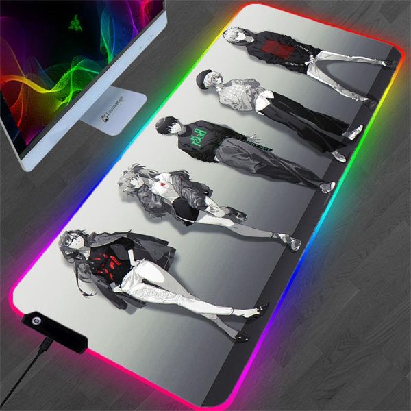 

mouse pads & wrist rests large gamer keyboard pad xl rubber material office mini pc gaming carpet led light backlit mousepad on