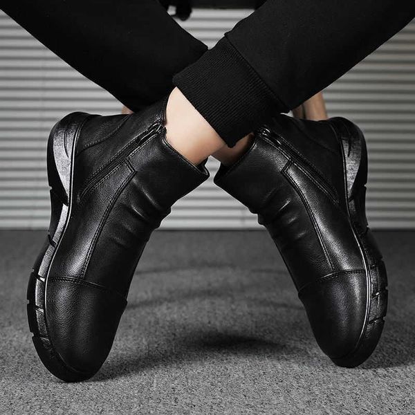 

sho men 2021 men's sho spring martin boots korean leather anti-skid wear-ristant tooling boots men's fashion