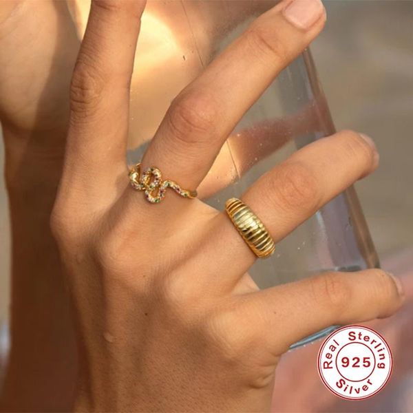 

cluster rings 1 pc 17mm european retro punk exaggerated spirit snake ring fashion personality stereoscopic jewelry anillos, Golden;silver