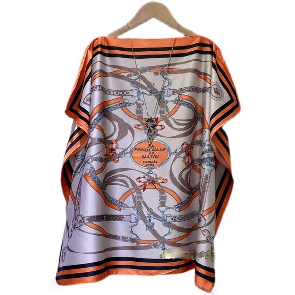 

women's blouses & shirts summer plus size women print satin vintage batwing sleeve lady's, White