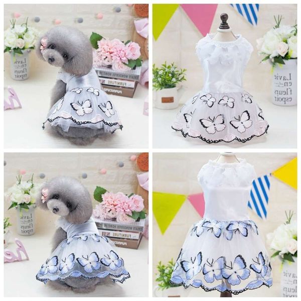 

the dog clothes summer butterfly dream japanese and korean pet skirt teddy dog dress