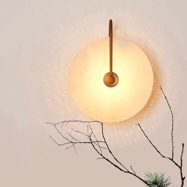 

wall lamp modern marble led mirror light fixtures sconce iron beside living room aplique murale luminaire moderne arandela