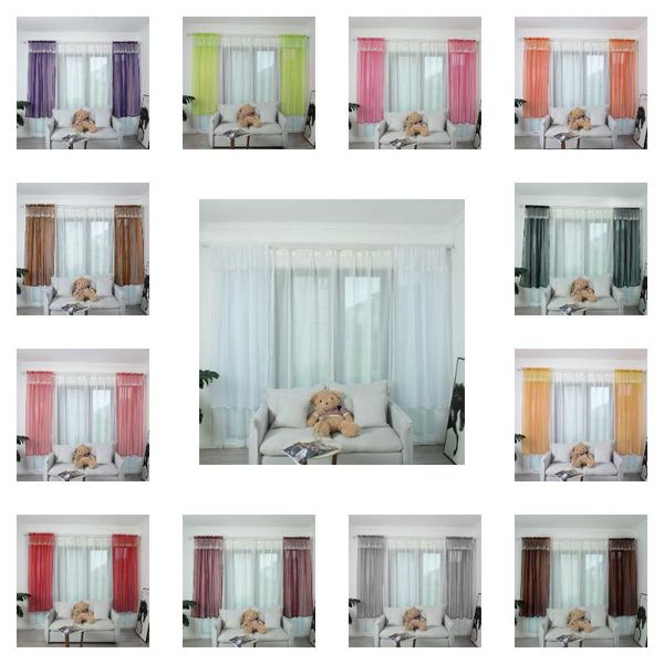 

curtain & drapes tulle window curtains modern chiffon solid sheer voile for living room bedroom balcony