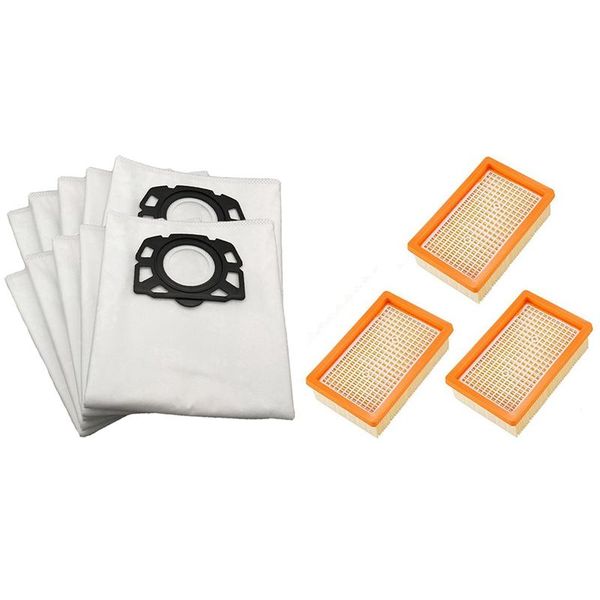 

vacuum cleaners 12 pieces dust bag cleaner for karcher mv4 mv5 mv6 wd4 wd5 wd6 & 3pcs filter