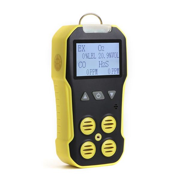 

gas analyzers 4 in 1 gases detector (o2+h2s+co+lel) 2 inch lcd display toxic harmful combustible leak detection