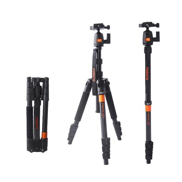 

tripods fusitu ft-555 portable camera tripod stand removable monopod with ball head for phone holder canon nikon sony dslr