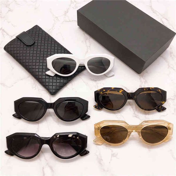 

2022 factory wholesale family ashui same sunglasses net red ins fashion female cat's eye cut angle sunglasses bv1031s, White;black