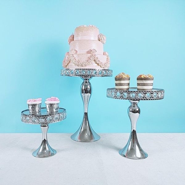 

other bakeware 1pcs -5pcs silver crystal dish dinner plates cake stand tableware porcelain tray decorative plate