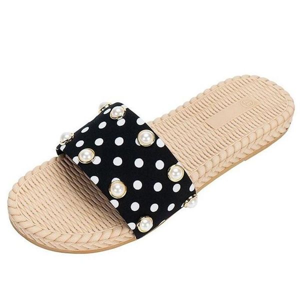 

slippers large size flat womens slides 2021 summer women's sandals fashion platform women shoes casual slipper beach, Black