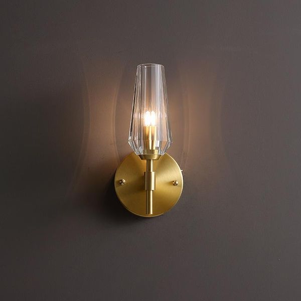 

wall lamps nordic modern copper bedroom bedside lighting fixture bathroom cloakroom background simple mirror front lamp