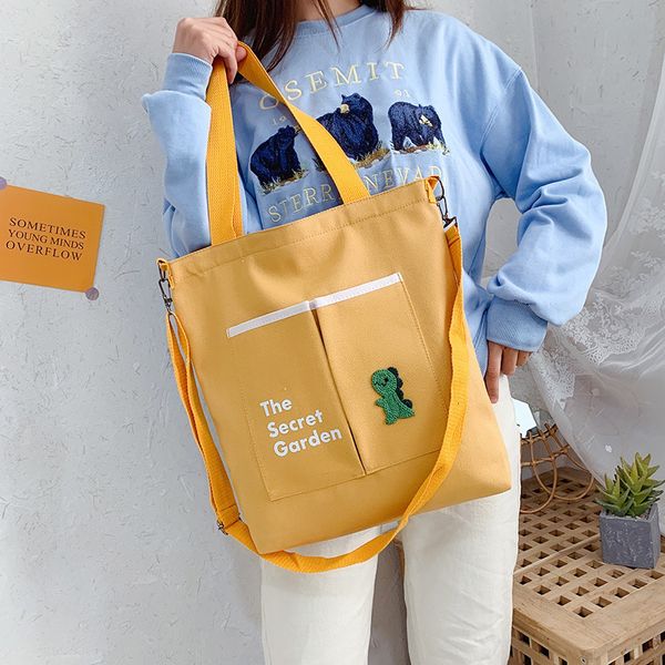 

Fashion Hand-held Korean Student Single Shoulder Simple Versatile Women's Messenger Canvas Bag
