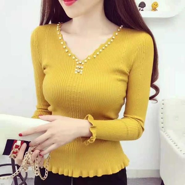 

women's sweaters hs-2 autumn winter cashmere sweater women keep warm v-neck pullovers knitting fashion korean long sleeve loose, White;black