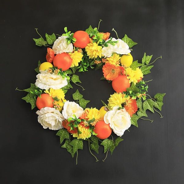 

decorative flowers & wreaths summer style garland, door and wall decoration, butterfly garland wreath on the home decor autumn decoration
