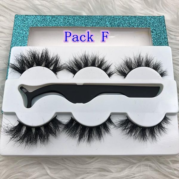 

mikiwi 3pack with tweezers 3 pairs mink eyelashes suit 3d lashes thick full strip makeup dramatic1