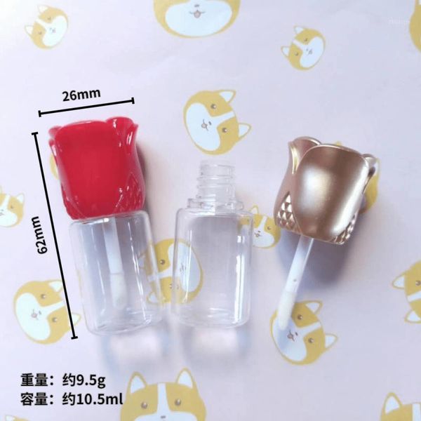 

storage bottles & jars wholesale 10ml empty lipgloss container rose lip glos tubes liquid lipstick labial glair bottle