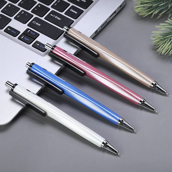 

pen oil in office stationery student s308 push bounce ball point, Blue;orange