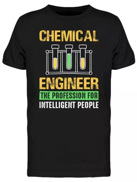 

chemical engineer proffesion tee men's -image by shutterstock, White;black