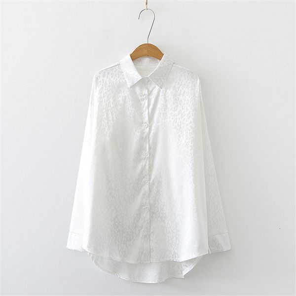 

blouses retro leopard arrival fresh slim korean girls all match women chic loose vintage blouses, White