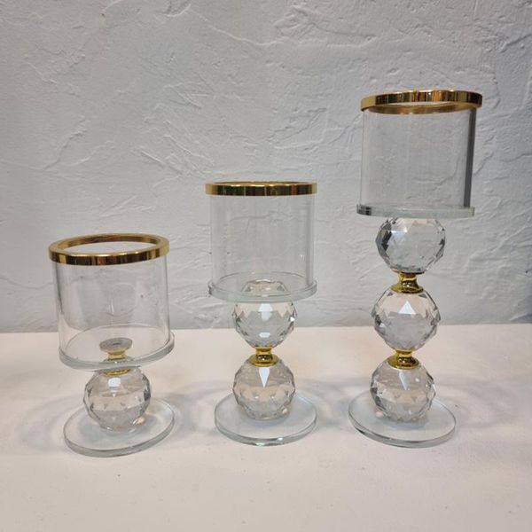 

crystal wedding gift candle holder tea event family party decoration gold holders