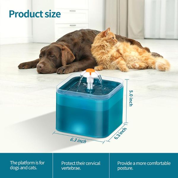 

pet water filter dispenser led light automatic cat fountain bowl container cute feeder accessories bowls & feeders