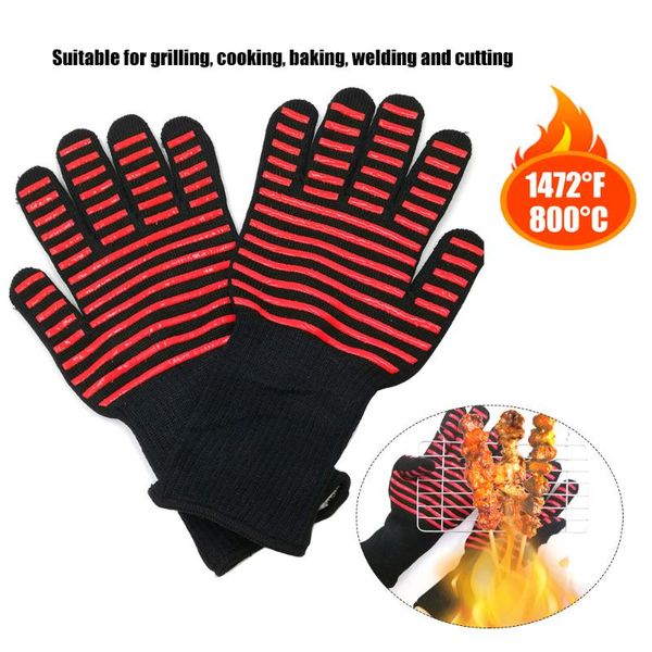 

oven mitts grade heat resistant thick silicone cooking baking barbecue gloves bbq grill mittens kitchen heatproof glove