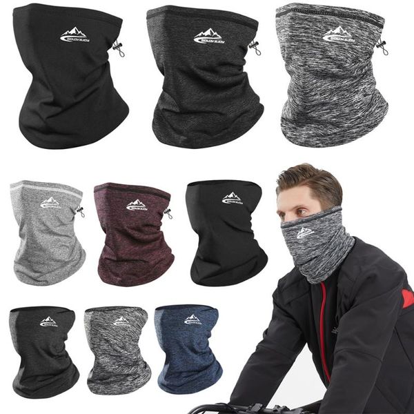 

cycling caps & masks winter neck warmer scarf outdoor running sports headwear face bicycle bandana men simple fashion bike headbands, Black