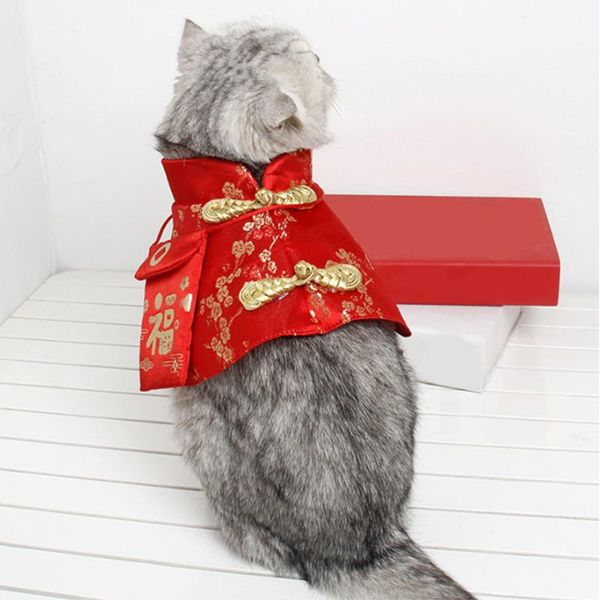 

cat costumes pet year cloak clothes party costume chinese tang dynasty dress festival with red envelope oc24