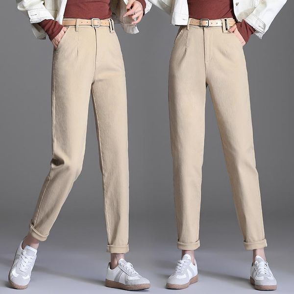 

women's pants & capris khaki harem autumn 2021 casual slimming versatile loose straight, Black;white