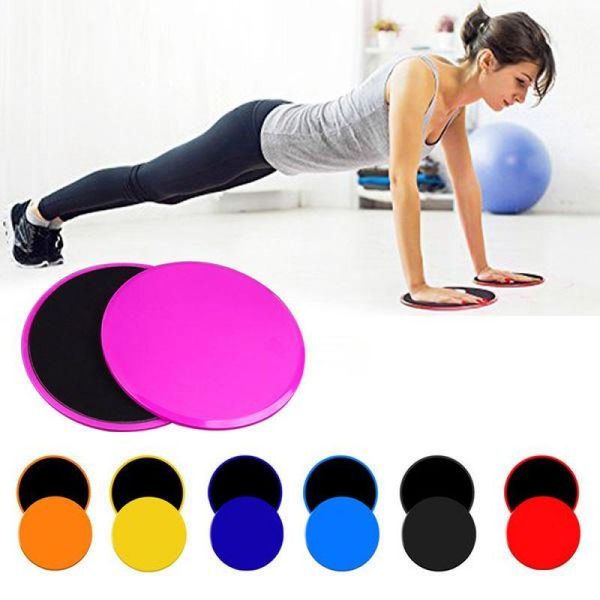 

multifunctional sliding fitness disk yoga 17.8x17.8x5cm accessories mats