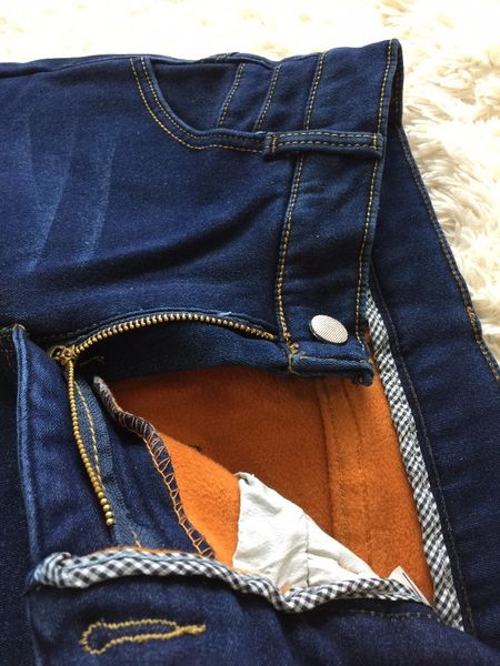 Velvet Cashmere Winter Grosso Quente Jeans Mulheres Calças Cintura Alta Cintura Preto Meninas Azul Esticando Calças Denim 210423