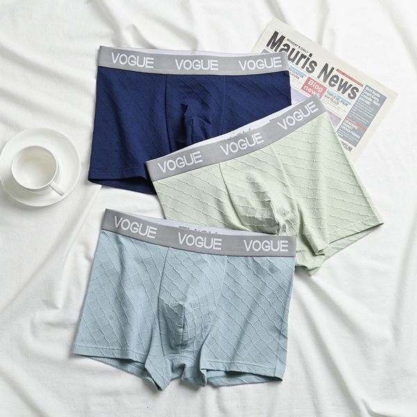 

simple men's underwear pure cotton antibacterial four high elastic middle waist flat corner pants summer thin style, Black;white