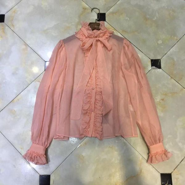 

women's blouses & shirts xz701258 fashion 2021 runway luxury european design party style clothing, White