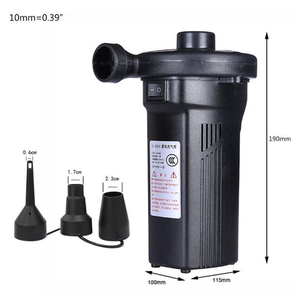 

rechargeable electric air pump nickel-cadmium battery inflatable pool & accessories