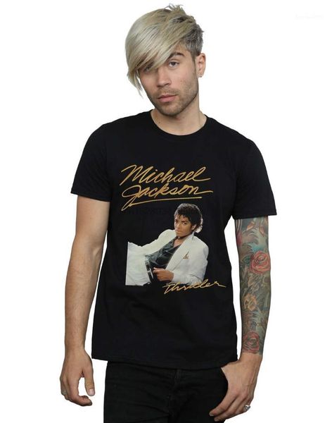 

men's t-shirts michael jackson thriller t-shirt, White;black