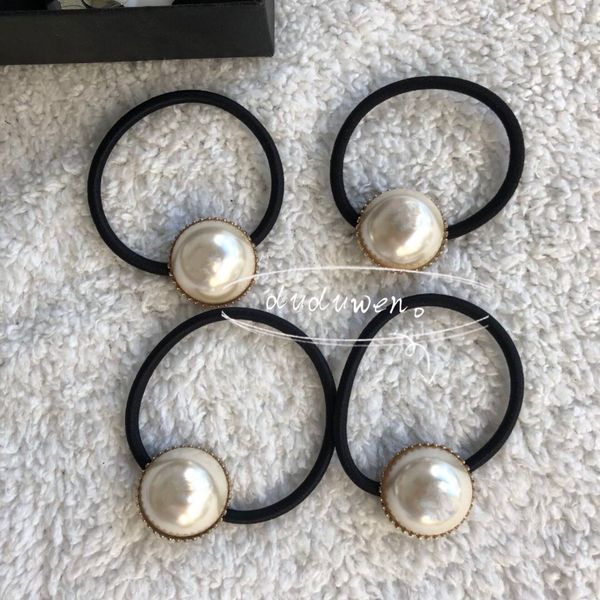 

3cm ealstic hair hands classic pearls fashion c hairtie with stamp duduwen for collection, Pink