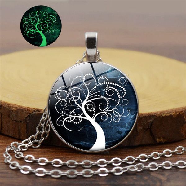 

accsori sier tree of life time luminous necklace pendant collarbone chain, Silver