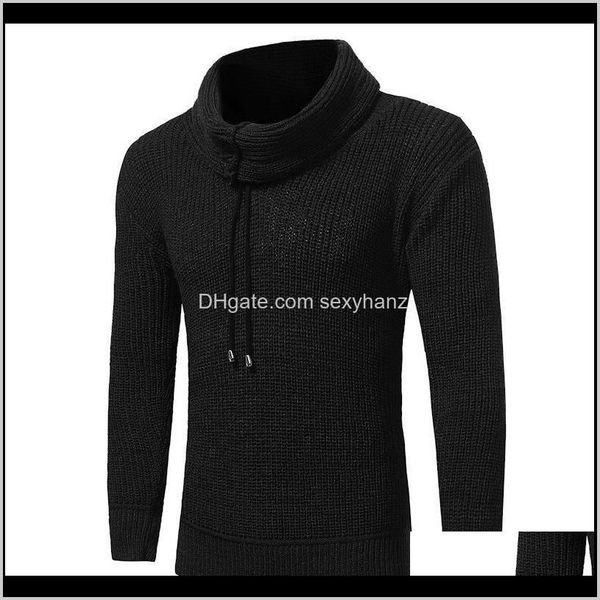 

clothing apparel drop delivery 2021 mens sweater winter thick warm knitted man knitwear casual hooded male cotton solid sweaters coat pullov, White;black