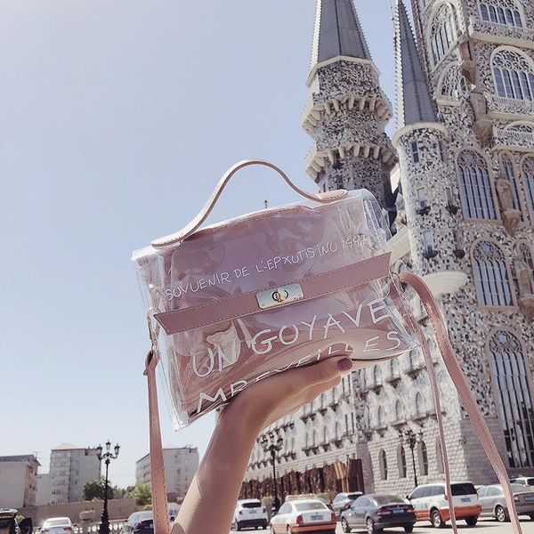 

evening bags transparent bag female messenger single shoulder jelly