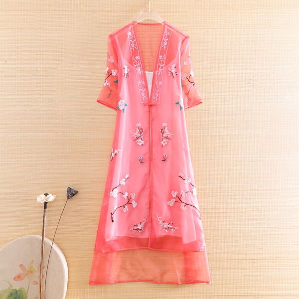 

dress hi-end tang suit summer women 2 pieces embroidery slim elegant lady chinese style a-line party dress s-xxl, Black;gray